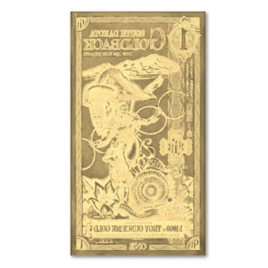 South Dakota Goldback Goldnote 1/1000 oz