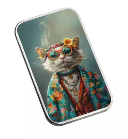 Human Cats Harmony 2025 1 Unze Silberbarren coloriert