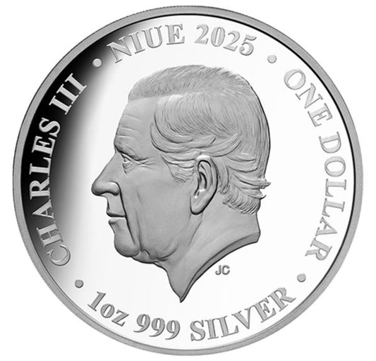 Niue Turquoise Coral Reefs 2025 Colours of Australia Silbermünze 1 oz Proof coloriert