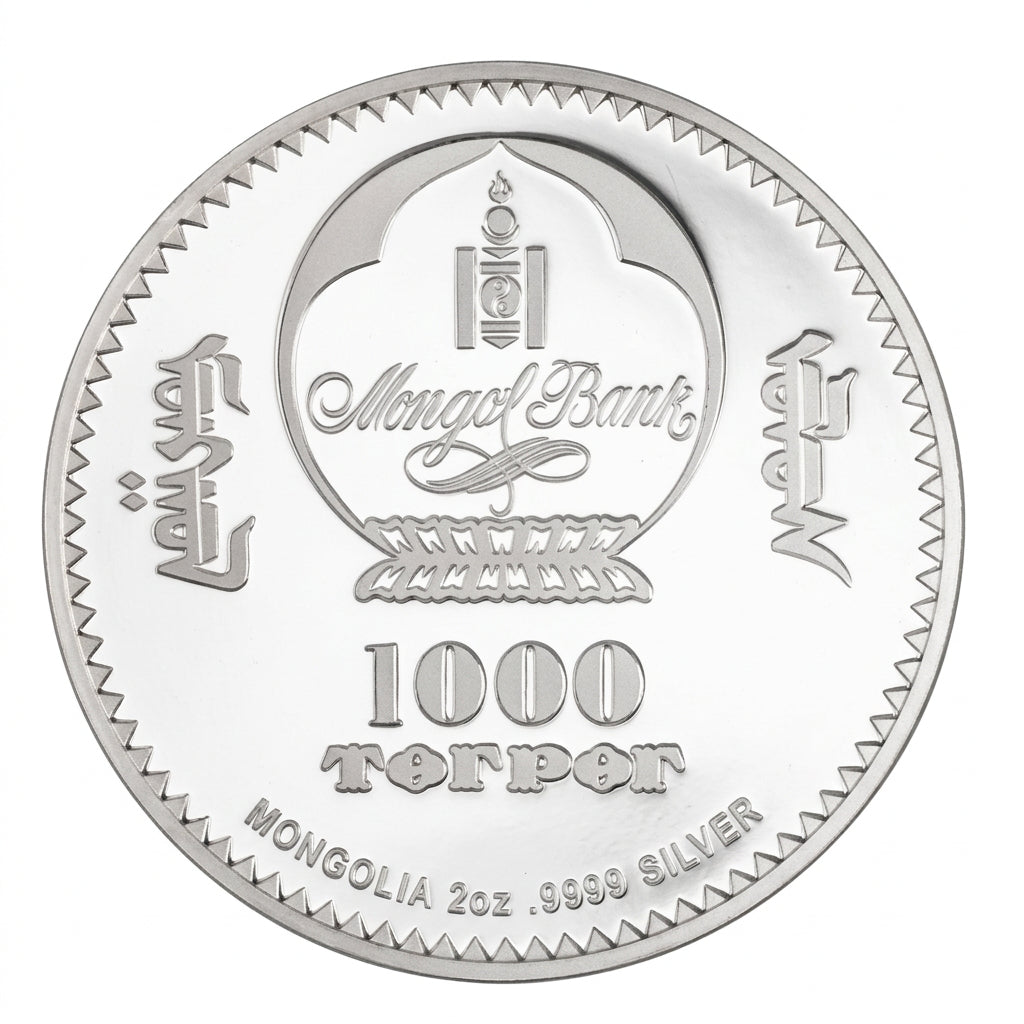 Mongolei Fabergé Trans-Siberian Railway Egg 2027 2 oz Silber 1000 Togrog