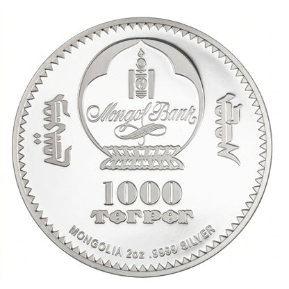 Mongolei Fabergé Trans-Siberian Railway Egg 2027 2 oz Silber 1000 Togrog