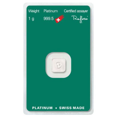 Schweiz - 1 g Platin Barren Argor-Heraeus