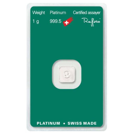 Schweiz - 1 g Platin Barren Argor-Heraeus