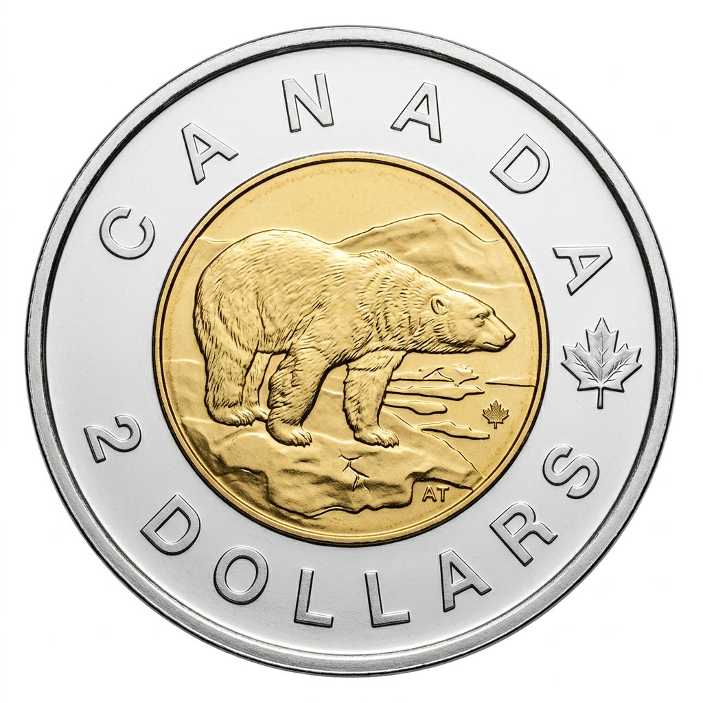 2 Dollar Polar Bear: 8,83 g / 8,1678 g Feinsilber