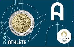 Frankreich 2€ 2024 - Olympia 2024 CC blau