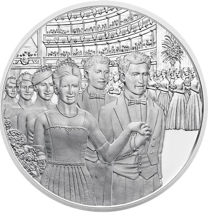 20 Euro Silbermünze Wiener Opernball Polierte Platte