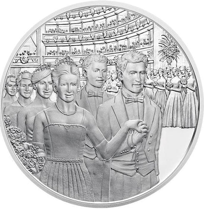 20 Euro Silbermünze Wiener Opernball Polierte Platte