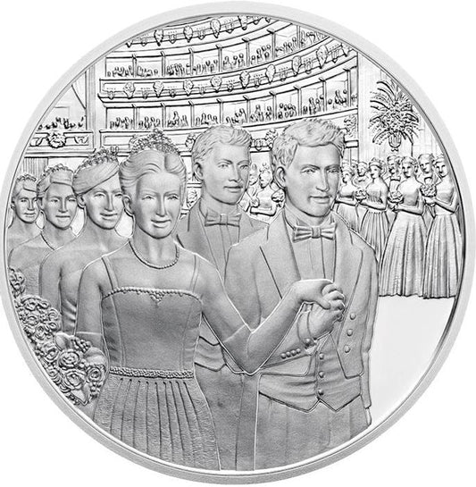 20 Euro Silbermünze Wiener Opernball Polierte Platte