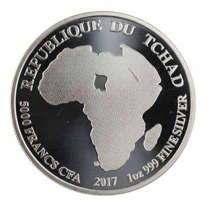 Tschad African Lion 2017 1 oz Silbermünze 999