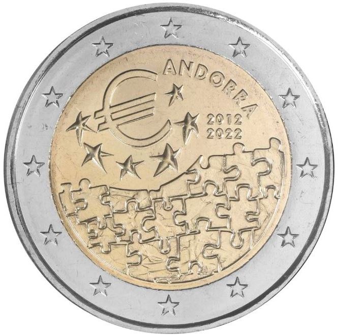 Andorra 2€ 2022 - 10 Jahre Euro Einführung