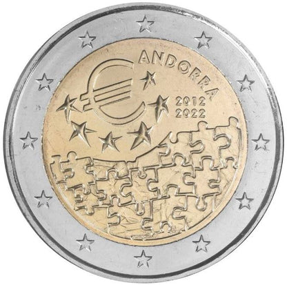 Andorra 2€ 2022 - 10 Jahre Euro Einführung