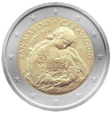 San Marino 2 Euro 2021 – 450. Todestag Caravaggio