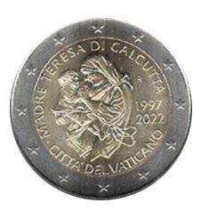 Vatikan 2 Euro 2022 Todestag Mutter Teresa Original Blister