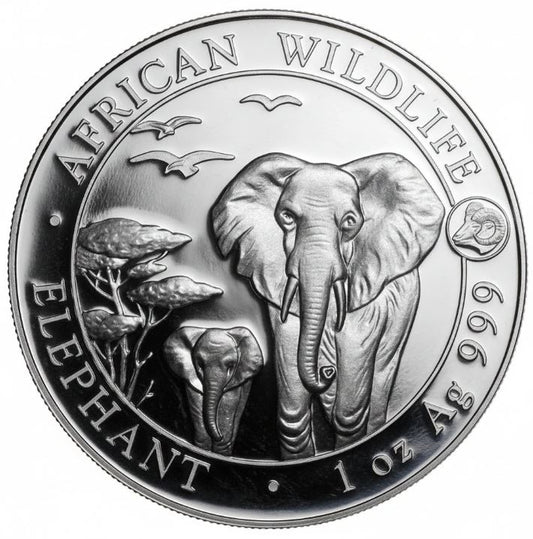 Somalia Elephant 2015 Widder Privy 1 oz Silbermünze