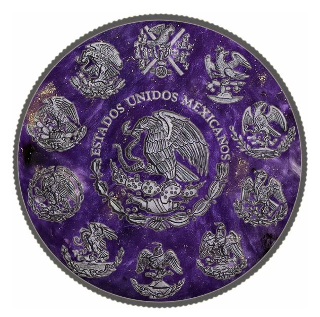 Starry Charoite Libertad 2024 Silbermünze 1 oz Holo