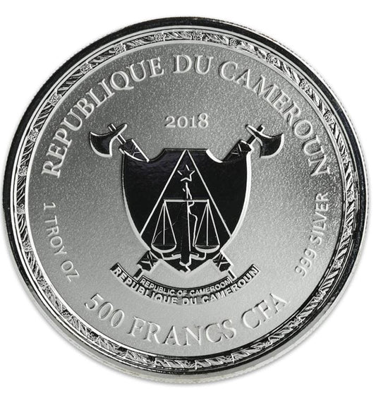 Imperialer Drache Silbermünze 1 oz Kamerun 2018