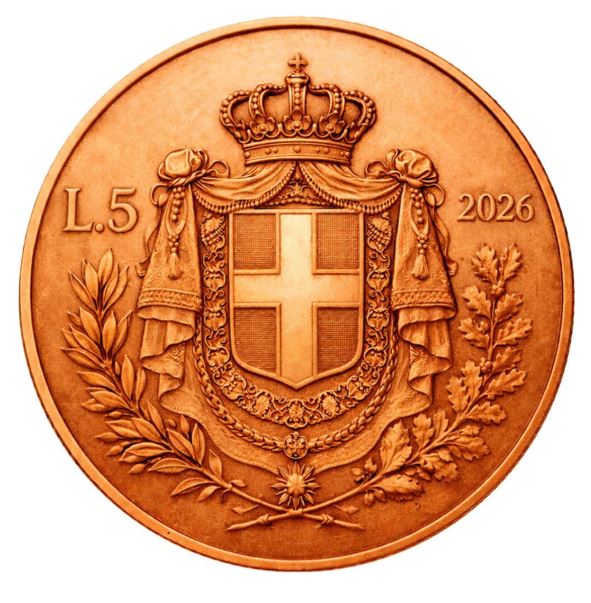 Italian Copper Bullion 2026 Kupfermedaille 1 oz Italia Motiv