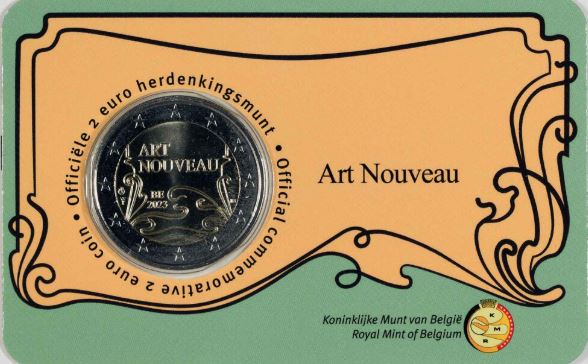 Belgien 2€ 2023 - Jugendstil CC Niederlande