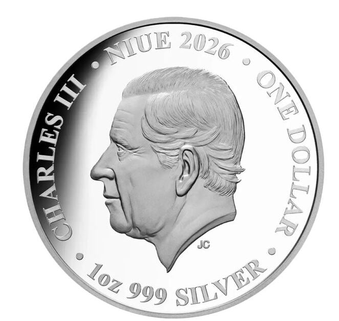 Niue Blasskopfsittich 2026 Silbermünze Proof Privy Mark