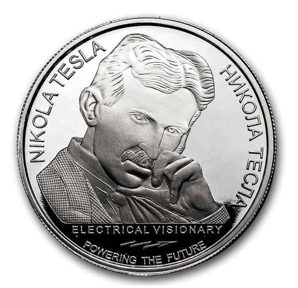 Serbien Tesla Energy Medicine 2026 Silbermünze Proof 1 oz