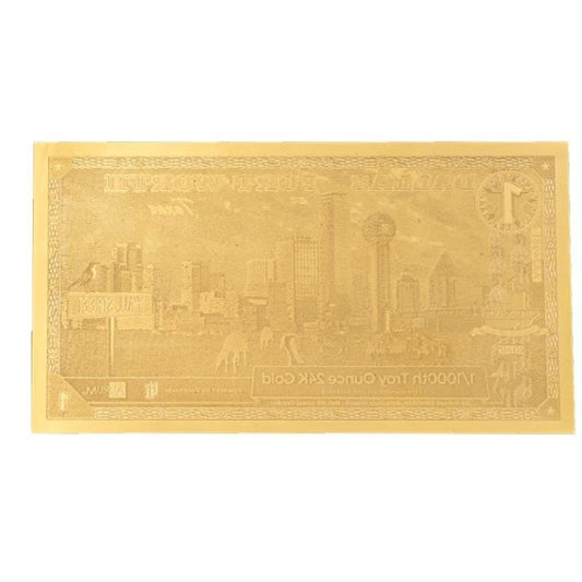 Texas 1 Goldback Goldnote 1/1000 oz Dallas – Fort Worth