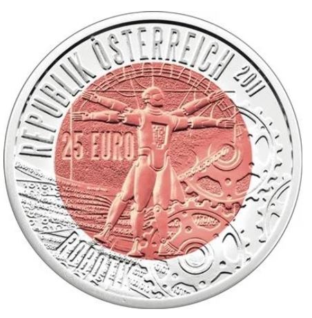 25 Euro Niob Robotik 2011 Österreich