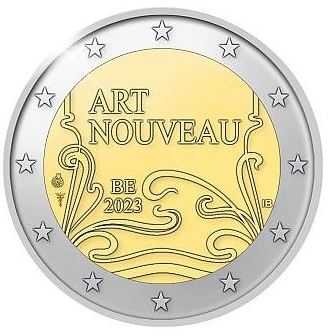 Belgien 2€ 2023 - Jugendstil CC Frankreich