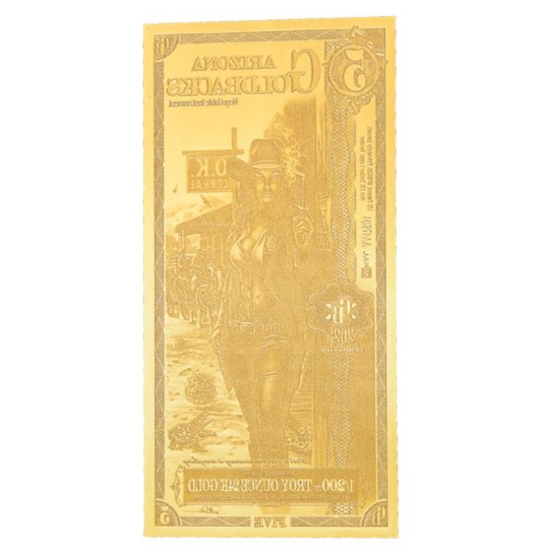Arizona 5 Goldbacks Goldnote 1/200 oz