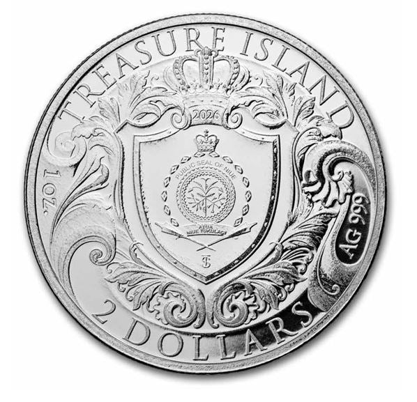 Niue Treasure Island 2026 1 oz Silbermünze