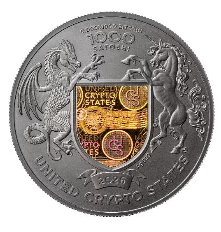 United Crypto States The Cradle of Freedom 2026 1 oz Silber