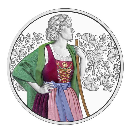 Österreich 10 Euro Aufjuchazn Loden 2025 Silbermünze