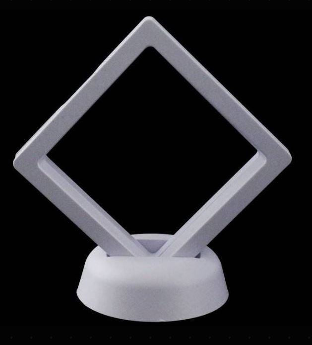 Schweberahmen weiß 110x110mm Standfuß