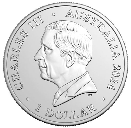 Australien Zoo Giraffe Silbermünze 2024 1 Unze in Kapsel