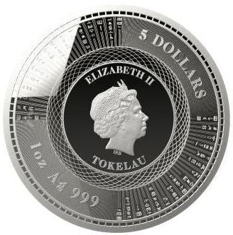 Tokelau Vivat Humanitas 2020 Silbermünze 5 NZ Dollar