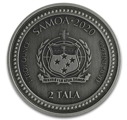 Samoa Serpent of Milan 2020 1 oz Silber Antique Finish