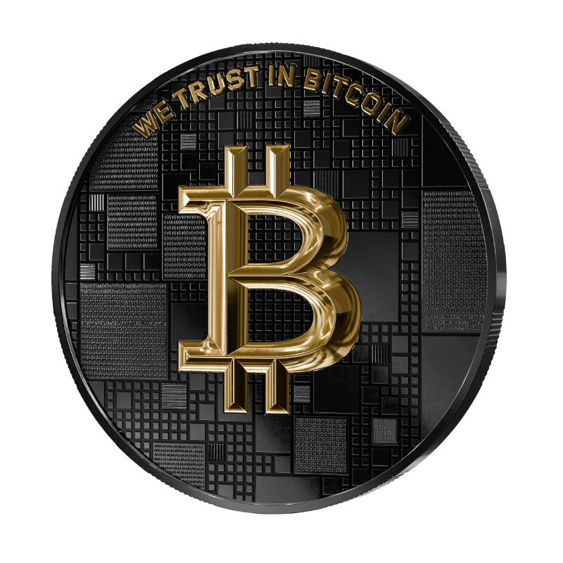 Satoshi Silver - #4 Fish Bitcoin Schwarzes Ruthenium + Gold in ApoPAXX