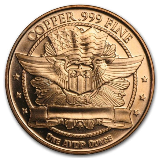 1oz Kupfer #15 Flowing Hair Liberty