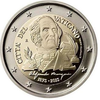 Vatikan 2€ 2023 - 150. Todestag Manzoni