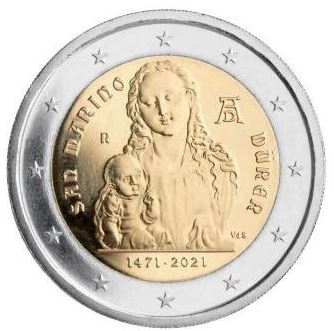 San Marino 2 Euro 2021 Albrecht Dürer Blister