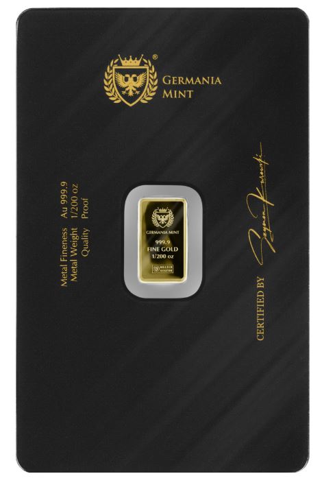 Germania Mint 1/200 oz Goldbarren Proof Safepack