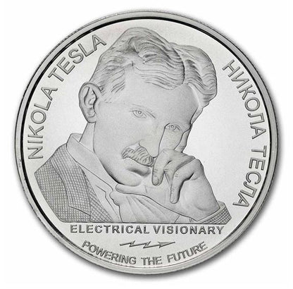 Serbien Tesla Energy Medicine 2026 Silbermünze 1 oz