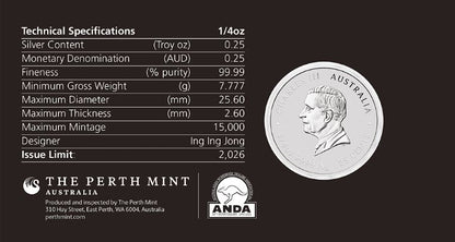 Australien - 0,25oz Lunar III Pferd 2026 Anda Color