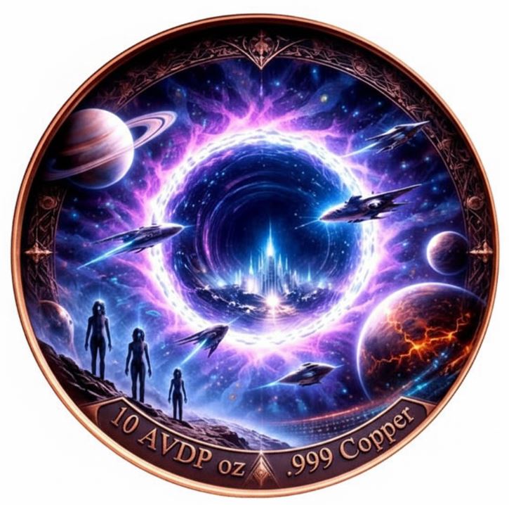 10oz Kupfer SPACE UNIVERSE ALIEN WORLDS