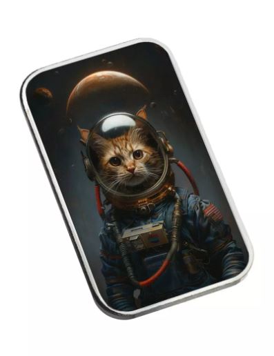 Human Cats Cosmo 2025 1 Unze Silberbarren coloriert