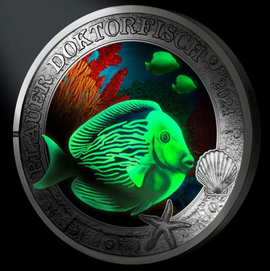 3€ Ozeantaler - #7 Blauer Doktorfisch 2024
