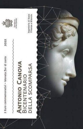 San Marino 2 Euro 2022 Antonio Canova 200. Todestag