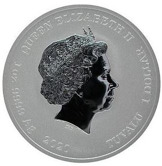 Tuvalu Zeus 2020 Silbermünze Götter des Olymp 1 oz in Kapsel