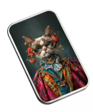 Human Cats Coco 2025 1 Unze Silberbarren coloriert