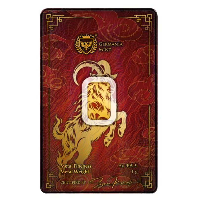 Germania Mint 1 g Goldbarren Year of the Goat