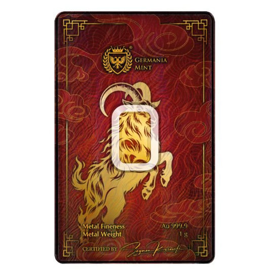 Germania Mint 1 g Goldbarren Year of the Goat